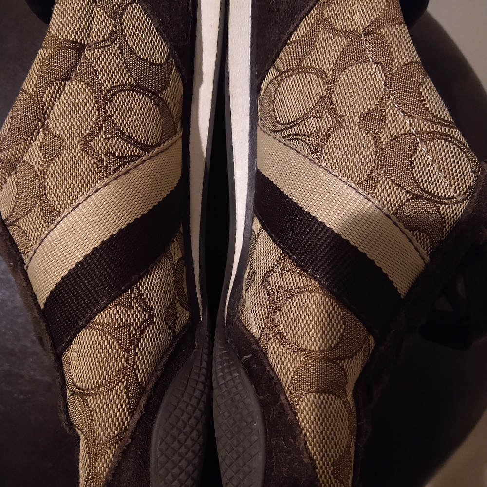 Coach Brown Sneakers Size 8 - Picture 4 of 6